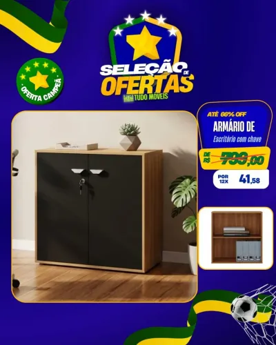 Armário de escritório com chave 