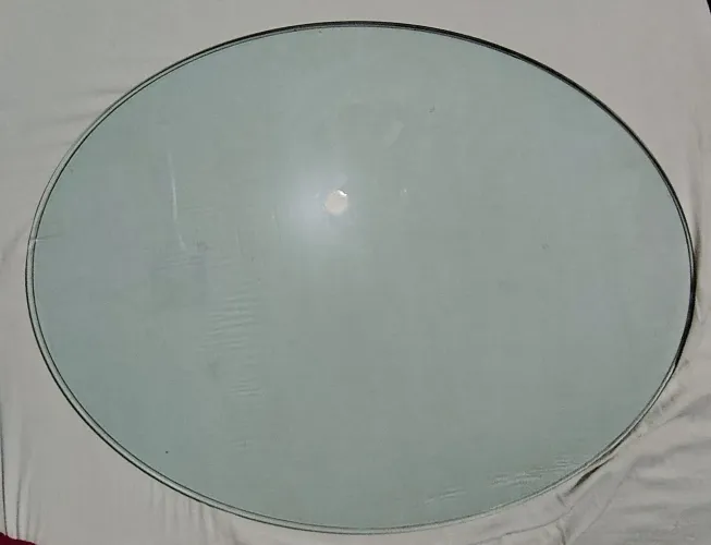Tampo de mesa vidro oval