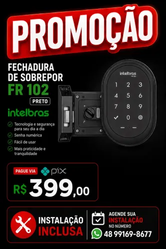 Instalação + fechadura Intelbras Fr 102