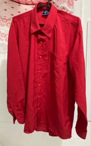 Camisa Social Vermelho Unissex