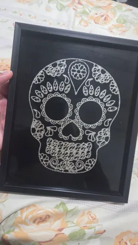 Decoração de vidro/Caveira mexicana