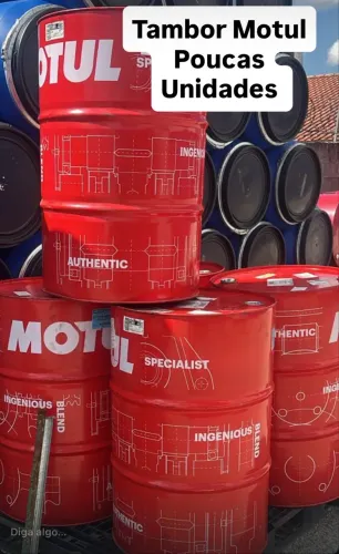 Tambor latão 200 litros, vazio, marca Motul 