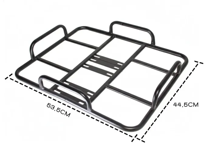 Bagageiro universal para motos/scooter carga baú 53,5 x 44,5