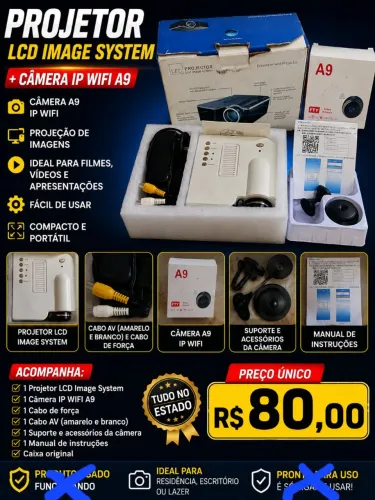 Projetor e câmera no estado 