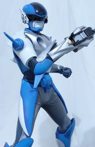 Mercúrio Cybercops Figura 3D Pintada à Mão Colecionável