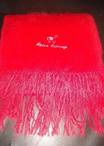 Cachecol vermelho Alpaca Camargo do Peru