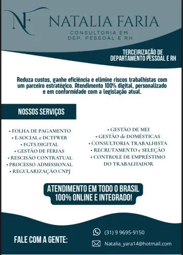 Busco parceria com contabilidade pro DP
