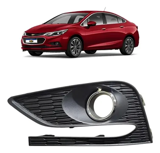 Moldura Farol Milha Esquerdo Cruze Sedan 2016 A 2019 Cromado Preto Esquerdo