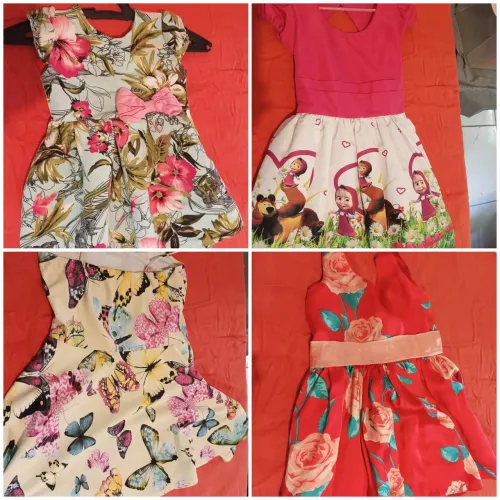 Desapegando desse lote de vestido infantil 1/2 anos