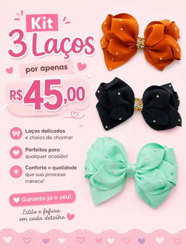 Laços e tiaras personalizados