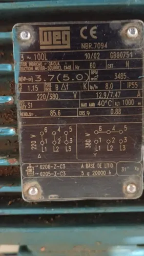 Motor de irrigação