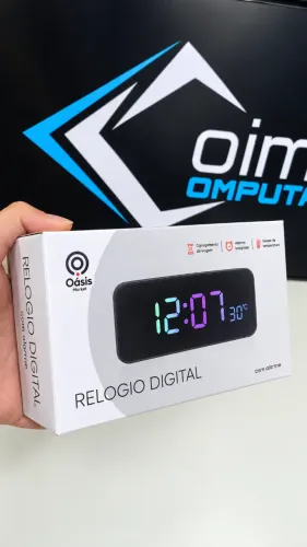 Relógio de Mesa LED Despertador Oásis OIH-6254 Led Cores -Temperatura Loja Coimbra Entrega
