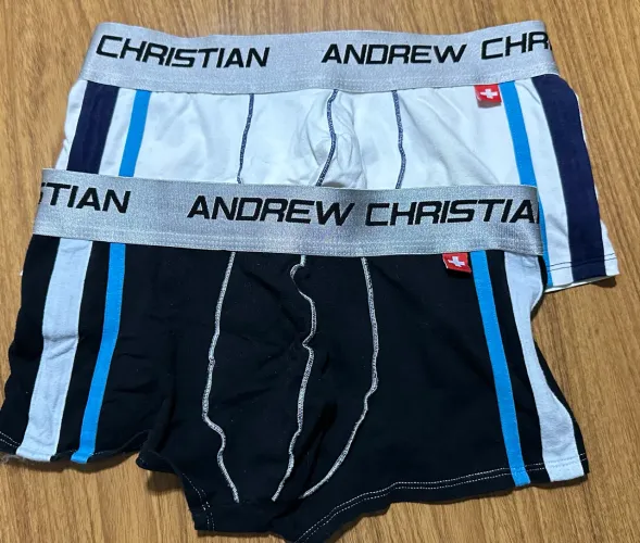Cueca Box masculina Andrew Christian original com empina bumbum tamanho M kit com 2