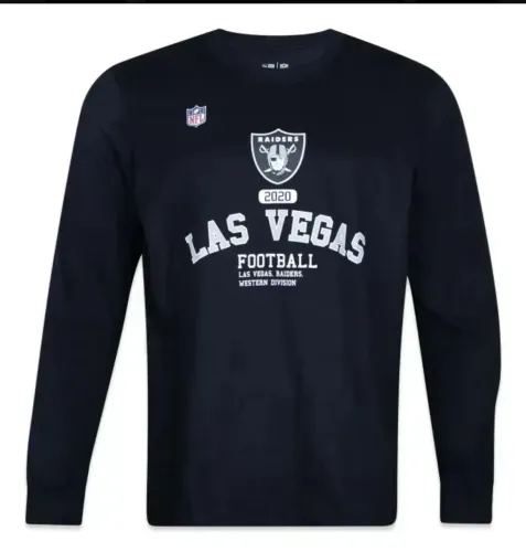CAMISETA MANGA LONGA NEW ERA RAIDERS CLUB HOUSE