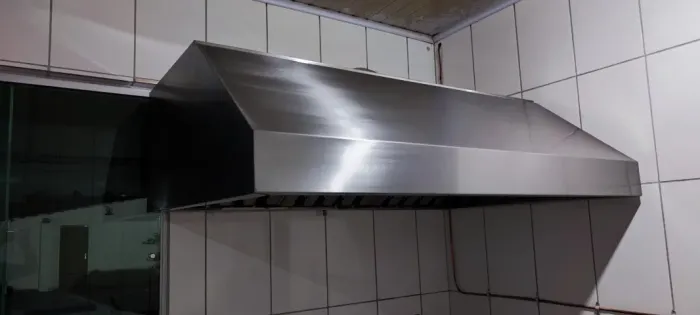 Coifa Inox Parede 3,00x1,10x0,50m Filtro Inercial