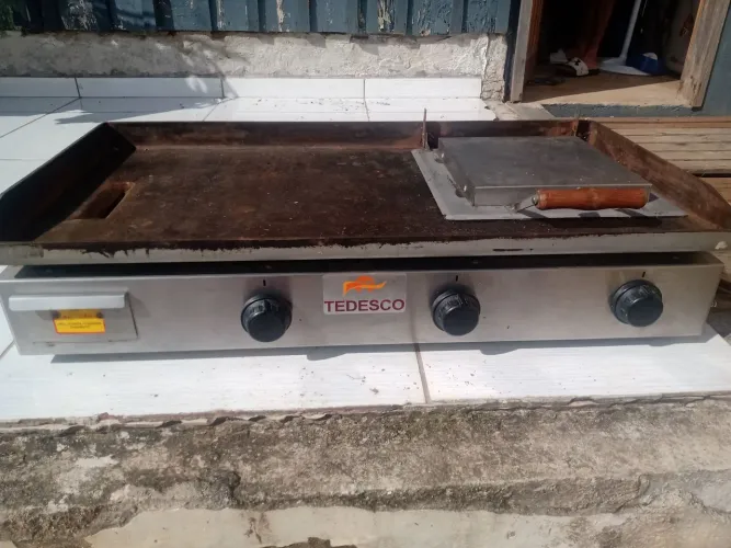 Chapa de lanche profissional a gás