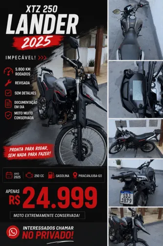 Yamaha XTZ 250 Lander 2025 -  5.800 km - Impecável