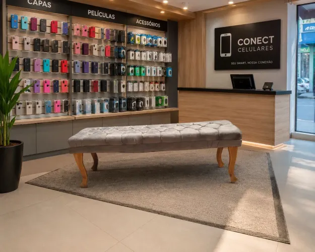 Recamier Elegante para Recepção de Loja de Celulares