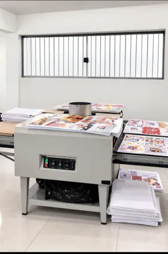 Prensa térmica pneumática industrial para sublimação 1 metro de comprimento e 1.58 largura