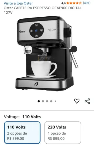 Cafeteira espresso Oster 20 bar. Usado 3 vezes