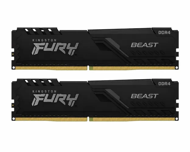 Memória DDR4 dual pente Kingston Fury Beast, 8GB CADA, 3200MHz SEMI NOVA COM NF