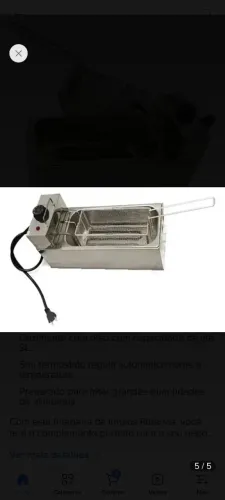 Fritadeira elétrica industrial 3 Litros Inox