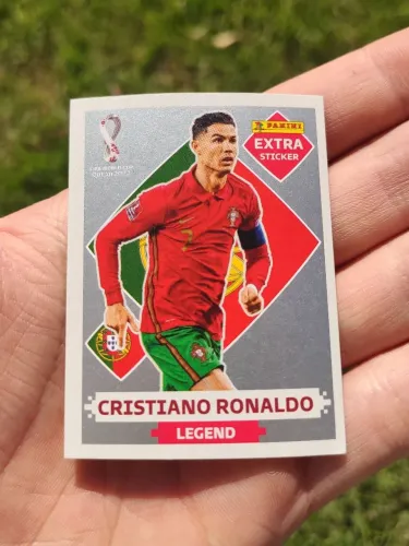 CR7 Legend Prata Copa 2022 Original Panini com 2 slivs ? Perfeito Estado