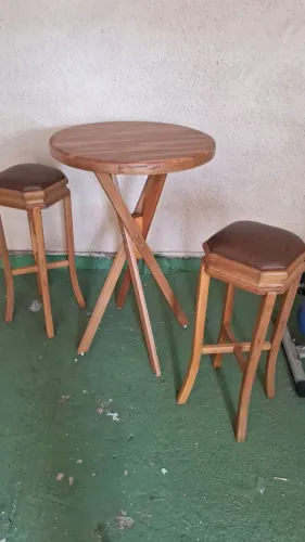 Mesa bistrô rústica 
