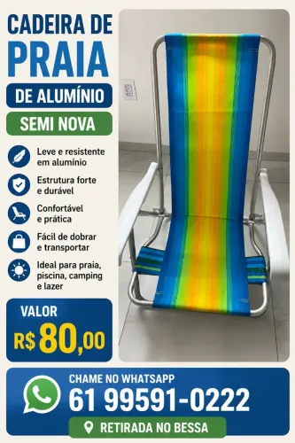 Cadeira de praia de alumínio 