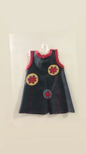 Vestido jeans infantil 02 anos
