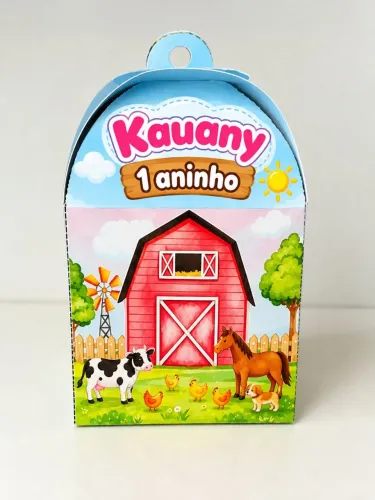 Caixinha personalizada fazendinha kit com 10, fazer qualquer tema