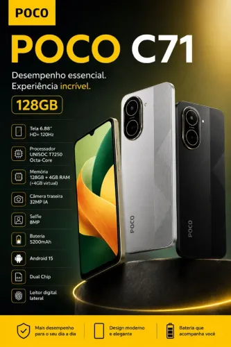 Poco C71 - 128 GB 4 + 4 RAM