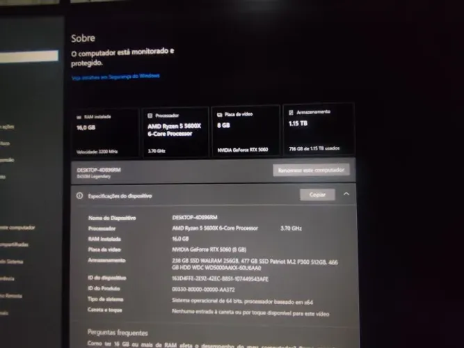 PC GAMER RYZEN 5600X E 5060