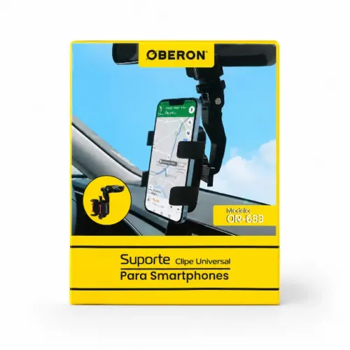 Suporte Veicular Universal Oberon OR-633 Ajustável para Celular Smartphone GPS Carro pode