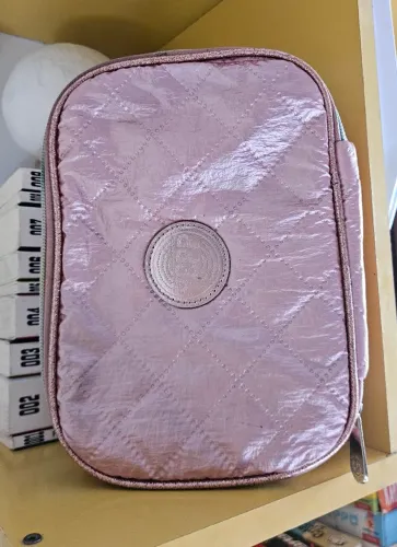 Estojo Escolar Organizador 100 Pens Metálico Xadrez Grande