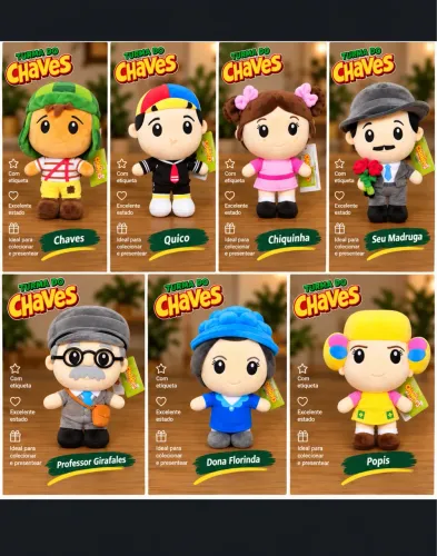 Pelúcia Chaves Turma do Chaves Nova com Etiqueta