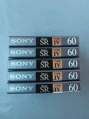Fita cassete sony sr-60 min metal lote 5 fitas virgens