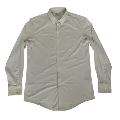 Camisa Zara Slim Fit Social Masculina Original Tamanho G Branca