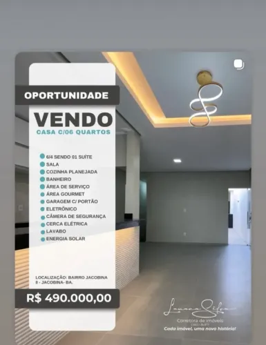 Casa para venda possui 150 metros quadrados com 6 quartos em Jacobina II - Jacobina - Bahi