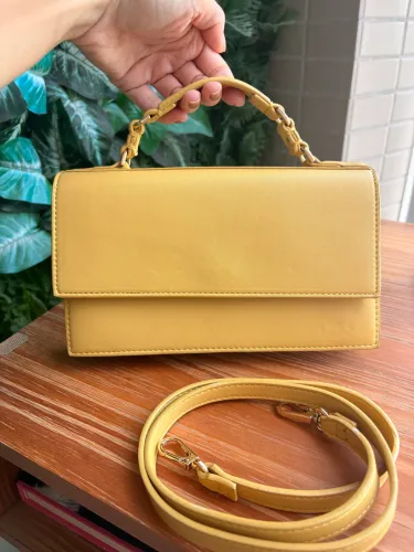 Bolsa Zara Amarela - 3 Compartimentos | Ombro ou Mão