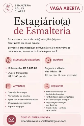 Estagiário(a) de Esmalteria