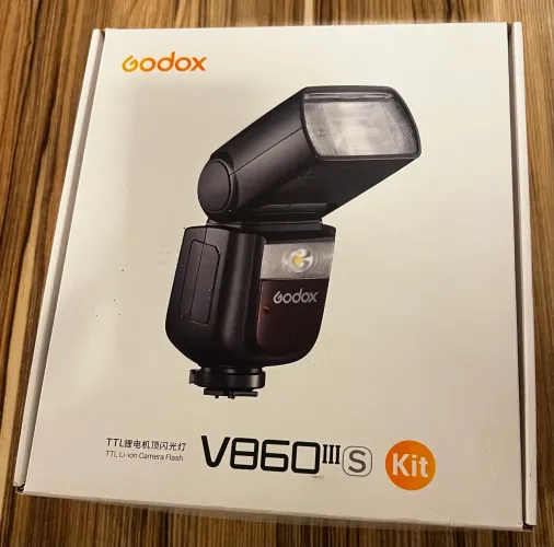 Kit de flash de câmera Godox V860III S TTL bateria extra e suporte S