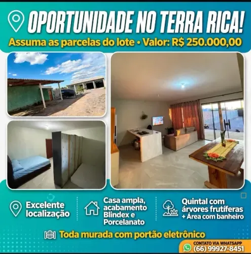 Vende-se casa no ágio bairro Terra Rica Sinop