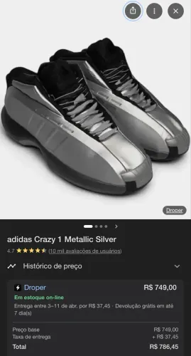 Tênis adidas crazy novo
