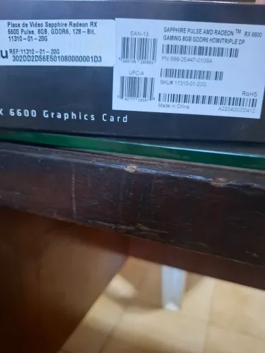 Placa vídeo amd rx6600 8gb 128bit gddr6 pcle 4.0