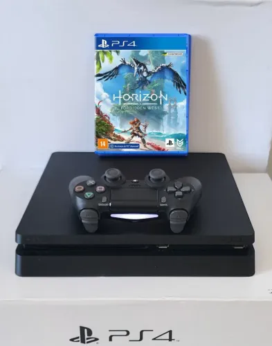 PS4 Slim 1 TERA + GARANTIA + Brinde. Temos Loja Física!