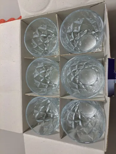 Jogo 6 Copos De Vidro Pérola Luxo 300ml
