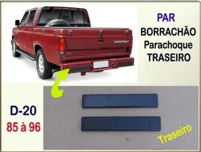 Borrachão Parachoque Traseiro D-20 1985 À 1996 D40 Veraneio