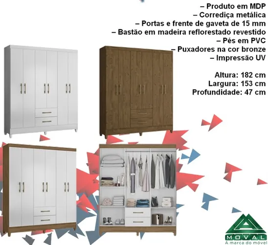Quarto roupeiro 6 portas
