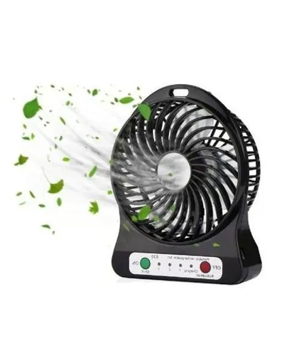 Mini Ventilador Portátil Mesa Recarregável USB 3 Velocidades